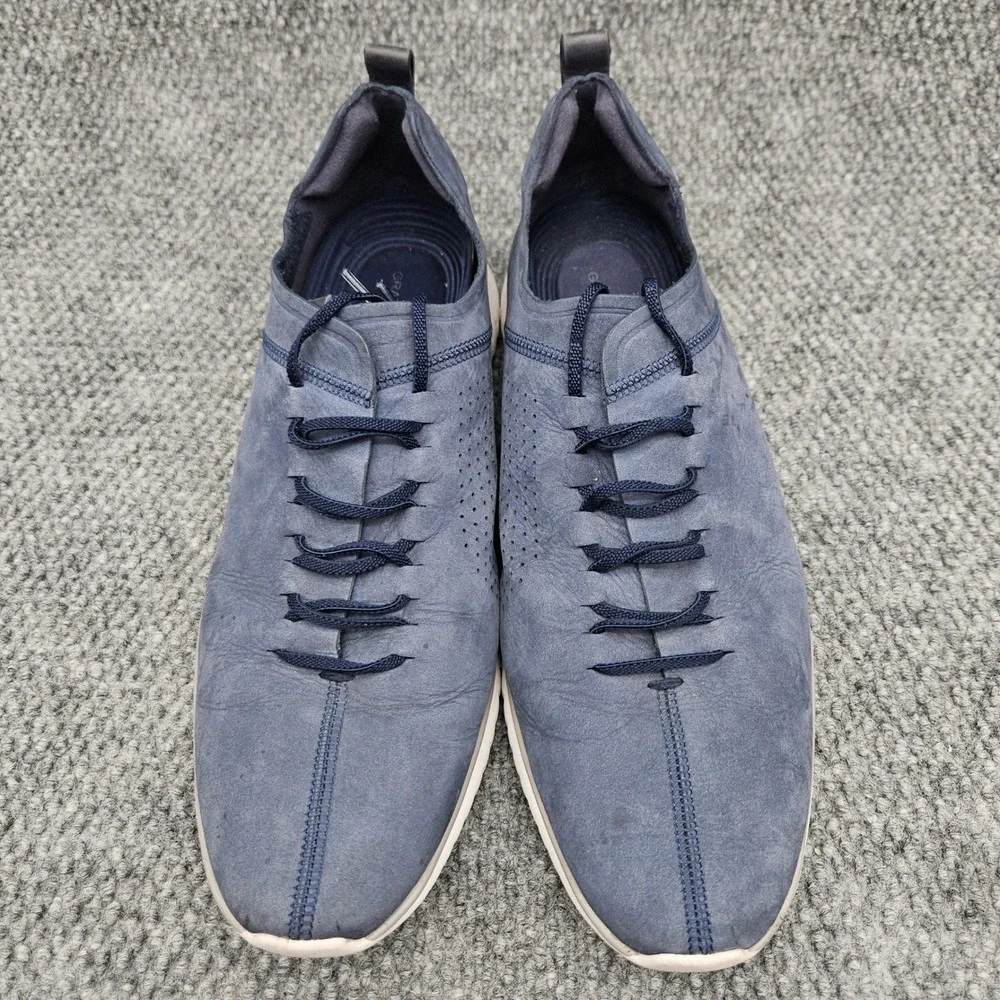Cole Haan Men's 12 Blue Grand Motion Zerogrand Oxford Shoes Casual Dress Leather